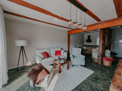 Charmantes Wohnzimmer der Villa Gänseblümchen